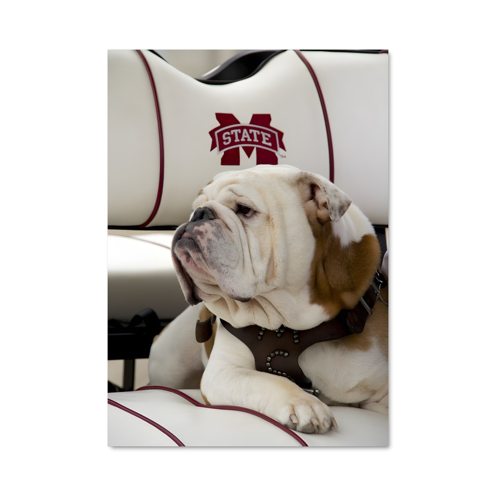 Poster Bulldog en Détente – affiche Baseball